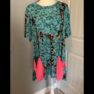 L&B Animal Print Tunic Dress